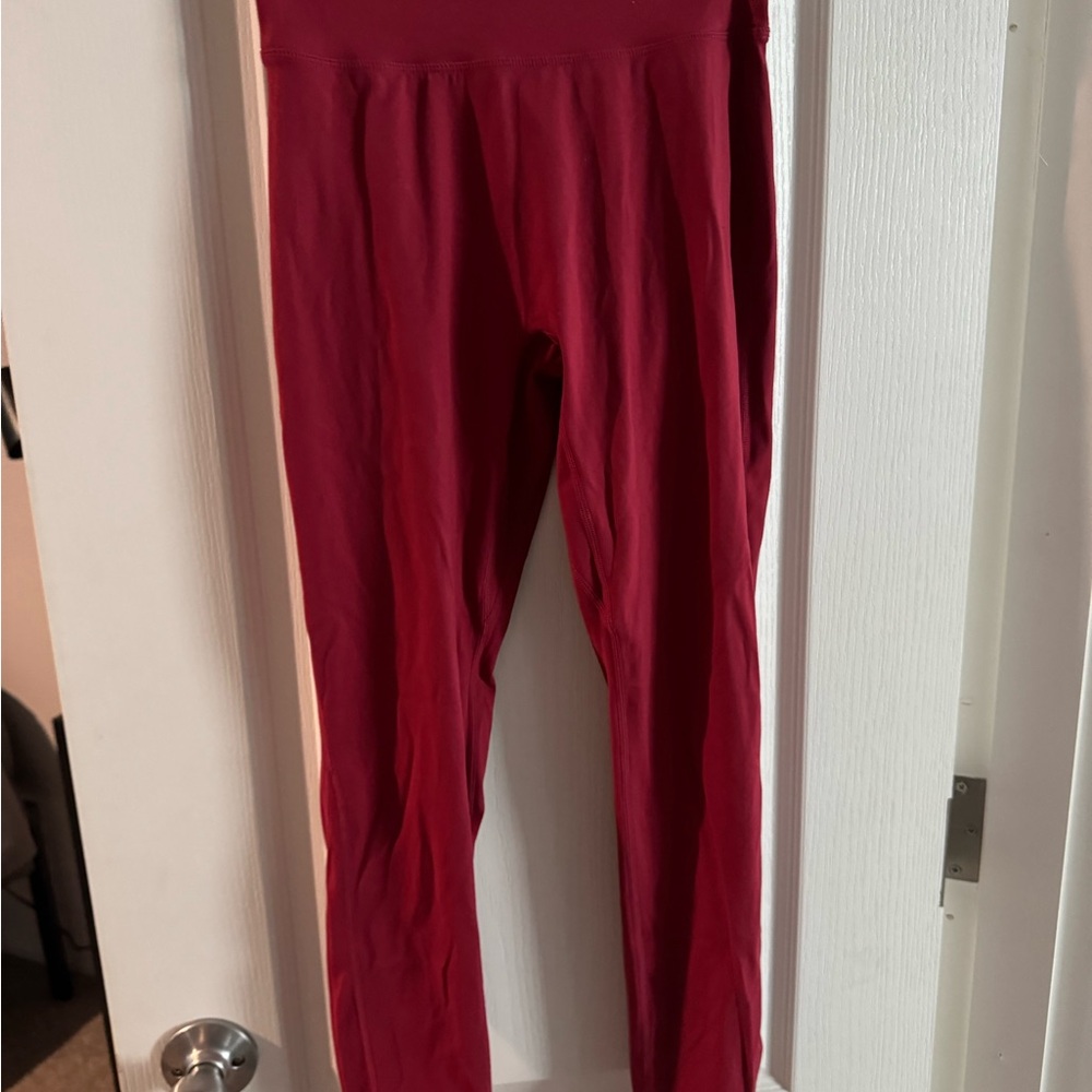 Red High-Waisted Leggings
